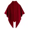 Xale Triangular de Cashmere Tricotado para Mulheres, Cor Sólida, Versátil, Cobertura para Ombros, Quente, Proteção contra Frio, Envolto nos Ombros, Cachecol Elegante