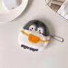 Bolsa de Hombro de Dibujos Animados de Niña Pingüino Monedero Divertido Bolsa de Almacenamiento de Audífonos Rellena Regalo para Niños Monedero Colgante