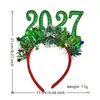 Estoque de Fábrica Estilo de Venda Quente Transfronteiriça 2027 Faixa de Cabeça Digital de Ano Novo Adorno de Festa Óculos Decoração Transfronteiriça Adereço para Foto
