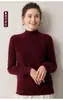 26 Outono Inverno Novo Gola Meia-Alta 100% Caxemira Pura Malha Camada Base Pura Fofa Estilo Básico Simples Suéter Roupa de Baixo