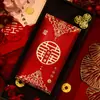 Atacado Envelopes Vermelhos de Casamento 2026 Novo Modelo Carimbado a Ouro Celebração de Casamento Mil-Yuan Cartão Grosso Caractere Dupla Felicidade Pacotes Vermelhos Venda Direta de Fábrica