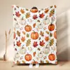 Venta Caliente de Otoño Estampado de Calabaza Manta de Siesta Cosecha Acción de Gracias Hogar Manta de Franela Polar Personalización