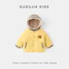 Ropa de algodón infantil Dudu, nuevos estilos de otoño, chaquetas cálidas para niños, tops de forro polar para niñas, ropa de bebé, ropa infantil