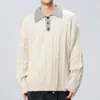 Nuevo suéter de punto de dos piezas a cuadros retro de moda con detalles de trenzas, estilo holgado y casual, perfecto para una estética "old money", chaqueta suéter para hombre