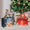 Bolsas de Tote de Tela No Tejida Laminada Navideña en Stock, Bolsas para Empaque de Regalo de Nochebuena, Venta al por Mayor desde Fabricante, Se Pueden Imprimir con Logo