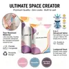 Bolsa de Compresión al Vacío sin Bomba Bolsa Organizadora 3D para Edredones, Ropa, Chaquetas de Plumas Bolsa Específica para Almacenamiento de Ropa y Ropa de Cama