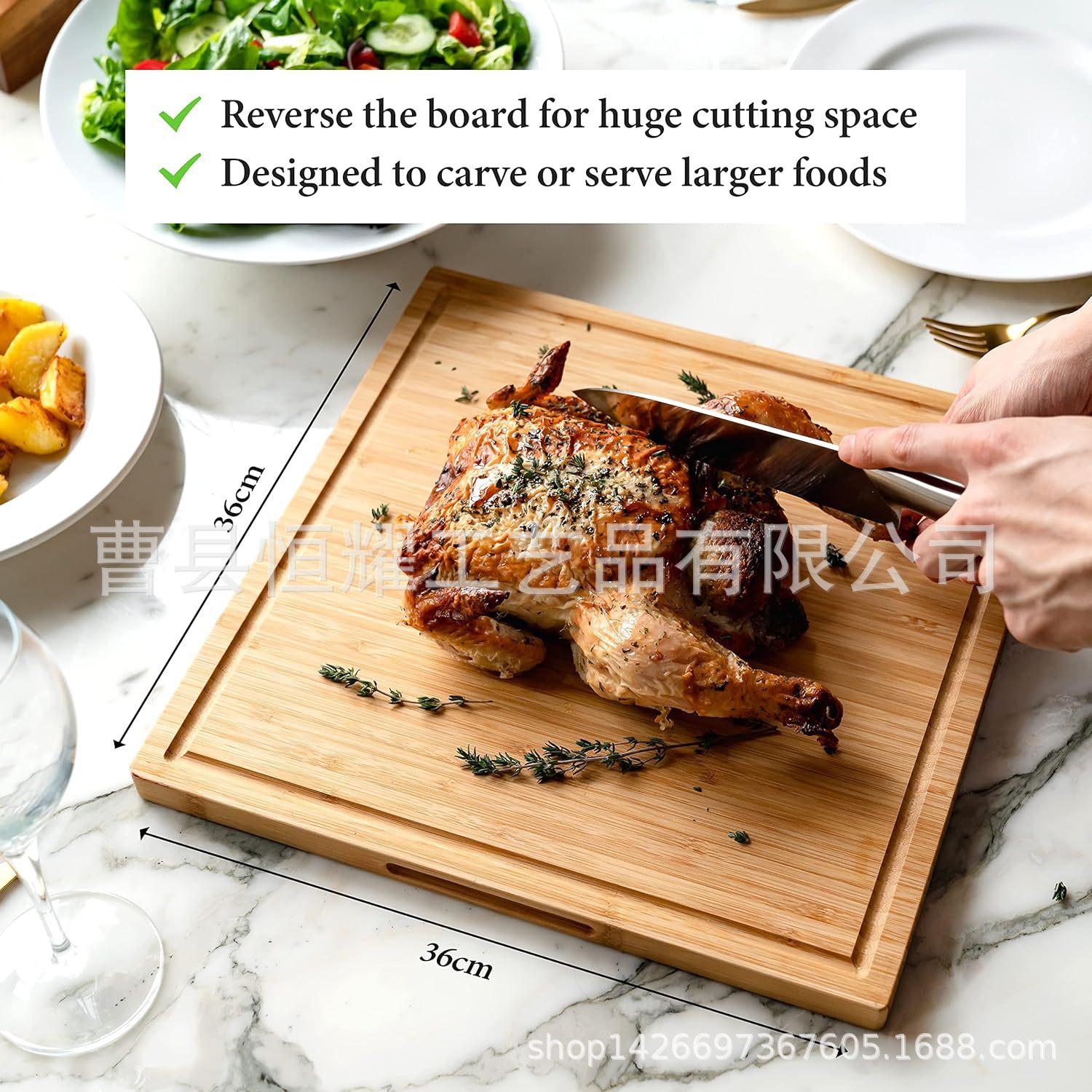 竹制菜板双面可用砧板多功能分格托盘家用可定制餐盘BSCI F