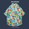 Camisa Floral de Manga Curta Ilha de Hainan Praia Estilo Hong Kong Sanya Estilo Verão Tailândia Viagem Casal Masculino Casual Jaqueta Solta