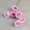 Rosa Artificial Exquisito de 6 Cabezas Transfronterizo para Boda, Estudio Fotográfico, Decoración de Hotel, Arreglo Floral, Flor Artificial para Mesa de Dormitorio