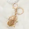 Lindo y Creativo Llavero de Rana con Piedra Ojo de Gato, Colgante Exquisito para Bolso Incrustado de Diamantes, Llavero de Coche, Exquisito Regalo Pequeño