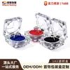 Exquisita Caja de Anillo de Cristal Transparente Caja de Joyería Acrílica Caja de Joyería para Pendientes Pulsera Juego de Cajas Venta al por Mayor