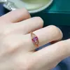 Explosiones Alexander gema de cultivo anillo apertura ajustable damas piedra principal 4x 6mm directo de fábrica venta al por mayor