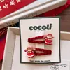 Nuevo Clip para el Cabello de Tela Rojo Terciopelo de Año Nuevo para Niñas con Diseño de Animales de Dibujos Animados, Suave con el Cabello, Set de Goma para el Cabello y Clip
