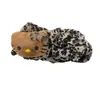 Grampo de Banana Estampado de Leopardo Gatinho Doce e Descolado para Meninas 2025 Novo Grampo Vertical Plissado Multicamadas para Rabo de Cavalo Grampo de Cabelo na Parte de Trás da Cabeça