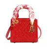 Bolso de Princesa Diana Bordado de Alta Gama, Bolso de Mujer, Nuevo Bolso de Mano con Pañuelo de Seda de Moda, Bolso Bandolera de Hombro Moderno y Elegante