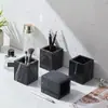 Pedido Mínimo de Una Pieza Opciones Multicolor de Color Dopamina Disponibles Portaplumas de Mármol Natural Portacepillos de Maquillaje Portavelas de Atmósfera para Aromaterapia