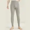 Calça comprida de algodão cor pura masculina outono e inverno leggings quentes para pessoas de meia-idade e idosos usar calcinha de algodão e lã calcinha