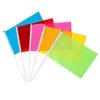 Venta al por mayor No. 7 y No. 8 Banderas Multicolores de Mano, Banderas Rojas Pequeñas de Color Sólido, Jardín de Infancia, Fábrica de Vidrio, Reunión Deportiva Banderas Pequeñas de Mano Coloridas