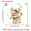 Adornos planos acrílicos 2D de Santa Claus y muñeco de nieve más vendidos transfronterizos, adornos colgantes decorativos con temática navideña