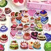 Nuevas pegatinas de pastel de cumpleaños graffiti gourmet dibujos animados ins decoración de cuenta manual pegatinas lindas frescas