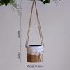 Cesta colgante de flores de paja hecha a mano Pastoral para colgar en la pared Plantación verde Maceta para flores carnosas Arte de la personalidad Cesta colgante de sauce multicapa