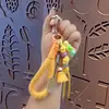 Serie Miu Creativa Cuerda de Mano Corazón de Bádminton Colgante Llavero Pareja Llavero de Coche Colgante para Mochila Escolar Regalo