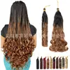 Trenzas Croché French Curl de 24 pulgadas Trenzas Afro Rizadas Extensiones de Cabello de Fibra Sintética