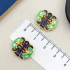 Accesorios Estilo Chino Aleación Esmalte Cloisonné Patrón de Nube Monedas de Agujero Recto, Cuentas, Fortuna y Prosperidad Cuentas de Loto Nube Trasera