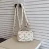 Mini Bolsa Transversal Estampada Retrô Infantil para Mulheres 2026 Verão Nova Moda Vintage Bolsa Quadrada Pequena de Ombro