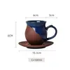 Xícara e Pires para Café Árabe, Xícara Aromática de Grés Retrô, Xícara Turca de Leite de Camelo, Conjunto de Xícaras Pequenas para Compartilhar em Festas