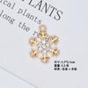 Novo estilo floco de neve diy pingente brincos pulseira feminino feito à mão pequeno pingente liga galvanizado diamante jóias acessórios