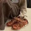 Versión de Piel de Vaca Más Vendida Estilo Retro Zapatos de Entrenamiento Alemanes Zapatos de Mujer Versátiles Doble Cordón Casual Deportivos Zapatos Individuales Suela Suave Zapatos Forrest Gump