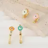 Venta Caliente Transfronteriza Suministro de Joyería para Mujer Pendientes Chapados en Oro de Cobre Pendientes Creativos de Ojo Maligno Joyería Personalizada Venta al por Mayor