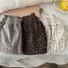 Calças Forradas de Lã para Menina Doce Inverno Novo Estilo Espessas Estampa Floral Soltas Lanterna para Meninas Usar ao Ar Livre no Inverno