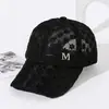 Gorra de Béisbol Nueva de Encaje 2025 para Mujer con Flores Bordadas, Malla Transpirable, Gorra Protectora Solar Moderna Estilo Coreano