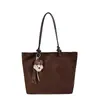 Bolso Tote Retro de Gamuza de Alta Gama para Mujer 2026 Nuevo Otoño Gran Capacidad para Viajar al Trabajo Bolso de Hombro Único Bolso de Mano Versátil