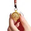 Bol de la Fortuna de Año Nuevo Pequeños Adornos Piezas de Mano Doce Llaveros del Zodiaco para Atraer Riqueza y Tesoros Accesorios para Bolsa de Coche