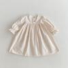 Vestido Nuevo de Primavera 2025 para Niñas Bordado Mosaico Estilo Coreano para Bebé Moda Vestido de Princesa