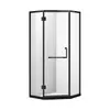 Directo de fábrica cuarto de ducha de diamante negro baño doméstico puerta de vidrio de partición de separación de seco y húmedo baño integral