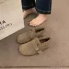 Zapatos Birkenstock para Mujer 2026 Nuevo Otoño/Invierno Más Terciopelo Slip-on Zapatos Peludos Suela Plana Cálidos Zapatos Individuales Mocasines de Invierno