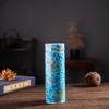 Taza de los Cuatro Caballeros de Jingdezhen de Doble Pared Cerámica Separación Té-Agua Taza Térmica Gran Capacidad Recta con Grabado para Uso Doméstico