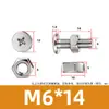 Tornillo y Tuerca Combinación de Dos Piezas para Máquina de Mascarillas y Luminarias, Acero Inoxidable 304 Tornillo y Tuerca