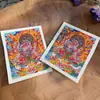Thangka de Mahakala con Cabeza de Caballo, Pintado Completamente a Mano de Xizang y Nepal, Tarjeta de 4x5