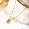 Collar Personalizado Flor de Molino Giratoria, Exquisito y de Moda, Estilo de Nicho, Set de Collar y Pendientes de Acero de Titanio 18K para Mujer, Set de Lujo Ligero