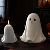 Molde de Silicone para Vela Fantasma de Halloween Molde para Vela Aromática em Formato de Fantasma 3D Molde de Gesso DIY Feito à Mão