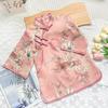 Nuevo Cheongsam de Manga Larga para Otoño e Invierno para Niñas, Hanfu con Forro Polar, Vestido de Estilo Chino de Vellón de Piel de Ciervo para Niños