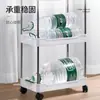 Prateleira de Armazenamento para Carrinho de Compras Piso Multi-camadas Banheiro Espaço no Banheiro Sala de Estar Cozinha Prateleira de Armazenamento em Camadas Carrinho de Armazenamento