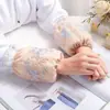 Mangas Estilo Coreano para Mujer, Mangas de Encaje de Doble Capa, Chaquetas de Plumas Otoño e Invierno, Mangas Anti-Manchas, Mangas Cortas para Adultos, Mangas para Estudiantes