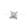 F136 Titânio Prego de Orelha Bamang Estrela Diamante Completo Prego de Orelha Estrela Polar Liga de Titânio G23 Joia de Orelha para Perfuração Humana