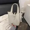Bolso de cubo nuevo y sencillo, moda de primavera, bolso de hombro y bandolera minimalista texturizado, bolso de mano para mujer para el trabajo, bolso de exportación